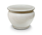 Porta vaso in ceramica di Castelli bianco diametro. cm 30 altezza cm 23