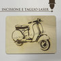 Targa in legno con incisione Vespa GS 150