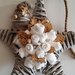 Stella di Natale maxi, decorazioni natalizie, boccioli in tessuto midollino naturale