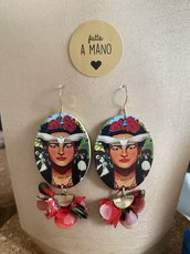 Orecchini fatti a mano Frida Kahlo