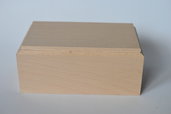 Scatola in legno massello di faggio cm 15,5x9,5x6,5