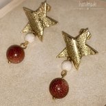 Orecchini A Stella Nottilucenti - Orecchini A Bottone In Argento 925 Con Pietre Luminose Per Donne E Ragazze