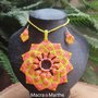 Collana e orecchini in macramè Fiorendo Mandala