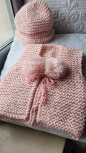 Completo baby - gilet e berrettino