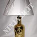 Lampada Bottiglia vuota Gin Gold 999.9 riciclo creativo riuso arredo design idea regalo