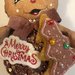 Natale - pallina gingerbread con albero di natale