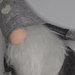 Gnomo fermaporta cappello grigio e bianco cm 45