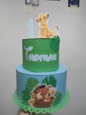 Torta simba re leone primo compleanno topolina finta cartoncino piani orecchie compleanno festa decorazione 