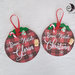 palline con nome tartan Le Medaglie natalizie addobbo albero di natale personalizzabile 