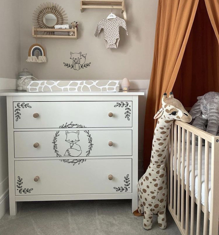 Adesivi Murali Animali Per Cameretta - Leone, Elefante, Zebra 30x90cm - Foto 4