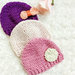 Cuffia per le bambine neonate fatta all´uncinetto e di lana