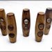 Bottoni per alamari in legno di faggio italiano mm.40 vintage - 5 pezzi