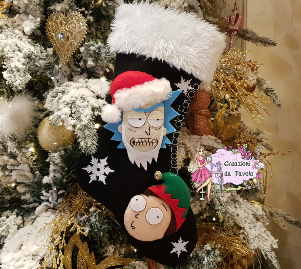 Addobbi Natale Rick E Morty - Set 3 Decorazioni In Resina Dipinte A Mano Con Cordoncino - Foto 4