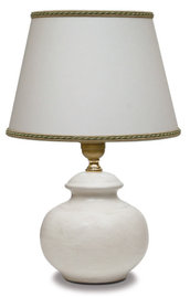 Lampada a boccia in ceramica di Castelli smaltata bianco cm 35