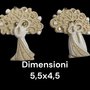 Multistampo stampo sposini con albero della vita con cuori in gomma siliconica professionale