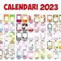 Calendari 2023 personalizzati con foto - n. 3 pz. f.to cm 21x31,5 circa