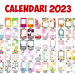 Calendari 2023 personalizzati con foto - n. 3 pz. f.to cm 21x31,5 circa