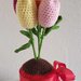 Vaso di tulipani amigurumi 