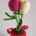 Vaso di tulipani amigurumi 