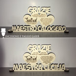 TARGA DA PARETE Cerchio Legno Bambù Targa Da Parete Incisa Etichetta Da - Foto 10