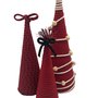 Alberi di Natale in corda di cotone 100% set of 3 colore Rosso Intenso