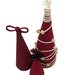 Alberi di Natale in corda di cotone 100% set of 3 colore Rosso Intenso