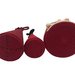 Alberi di Natale in corda di cotone 100% set of 3 colore Rosso Intenso