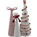 Alberi di Natale in corda di cotone 100% set of 3 Bianco