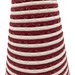 Albero di Natale in corda di cotone 100% - Rosso & Bianco con ricamo