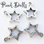 10 STELLE ARGENTO TIBETANO 12x10 MM CIONDOLI CHARMS