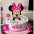 Torta scenografica Alice tema Minnie glitter 