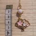 Collana handmade bigiotteria stile giapponese ventaglio oro rosa e bianco Sakura fiore di ciliegio 
