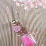 Collana lunga handmade bigiotteria petali di ciliegio campanello Sakura 