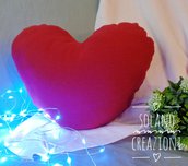 Cuscino rosso a forma di cuore - Solano Creazioni 