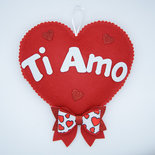 Cuscino a forma di cuore per San Valentino, 25 cm x 23 cm