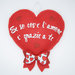 Cuscino a forma di cuore per San Valentino, 25 cm x 23 cm
