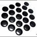 20 bottoni in nylon, 18 mm, colore nero, attaccatura 4 fori 