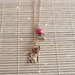 Collana corta handmade bigiotteria il piccolo principe volpe oro rosa rossa acciaio