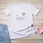 T-shirt unisex in cotone manica corta, maglietta con fiore e scritta love