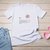 T-shirt unisex in cotone manica corta, maglietta con fiore e scritta love