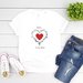 Borsa shopper personalizzata in cotone con manici lunghi, borsa shopping personalizzabile con frase tema cuore e musica