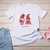 T-shirt unisex con scritta personalizzabile in cotone manica corta, maglietta con gnomi san valentino, t-shirt con nome, t-shirt con frase