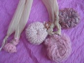 girocollo di lana e organza
