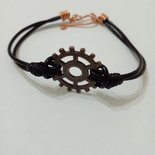 Cupimatch Bracciale Uomo Regolabile In Pelle Intrecciata – Lega, Stile Punk, 19,8 Cm, Con Fibbia, Regalo Per Ragazzi
