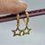 ORECCHINI A CERCHIETTO in argento dorato con stellina, orecchini scintillanti, orecchini brillanti, mini orecchini, orecchini di Natale
