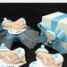 Bomboniera completa battesimo bimbo neonato che dorme  fimo piedini ciuccio cicogna biberon carrozzina segnaposto  