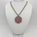 COLLANA CON CIONDOLO IN ALLUMINIO MARRONE/ORO E ROSA/ARGENTO