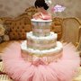 Torta di pannolini in tulle con ballerina