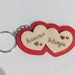 portachiavi legno doppio cuore incisione personalizzata san valentino handmade laser festa del papà