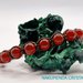 BRACCIALE TIBETANO SHAMBALLA con pietre naturali, agata rossa (corniola) da 8 mm. Uomo,  donna, unisex, regolabile.